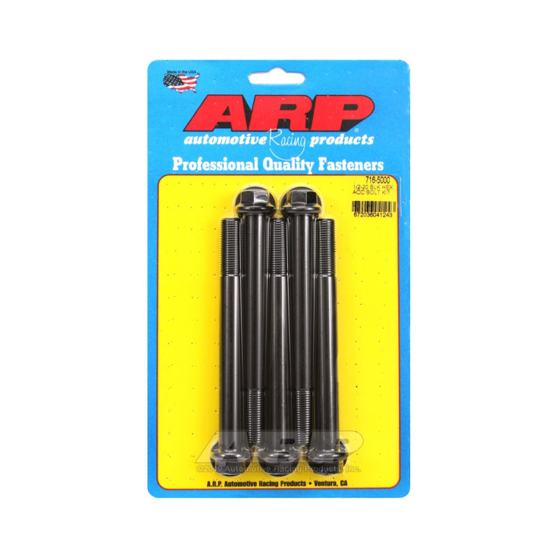 Set de șuruburi și piulițe universale ARP 1/2-20 – Șuruburi hexagonale cu finisaj negru oxidat, x5 - ARP-716-5000 - 716-5000 - 3666618198200